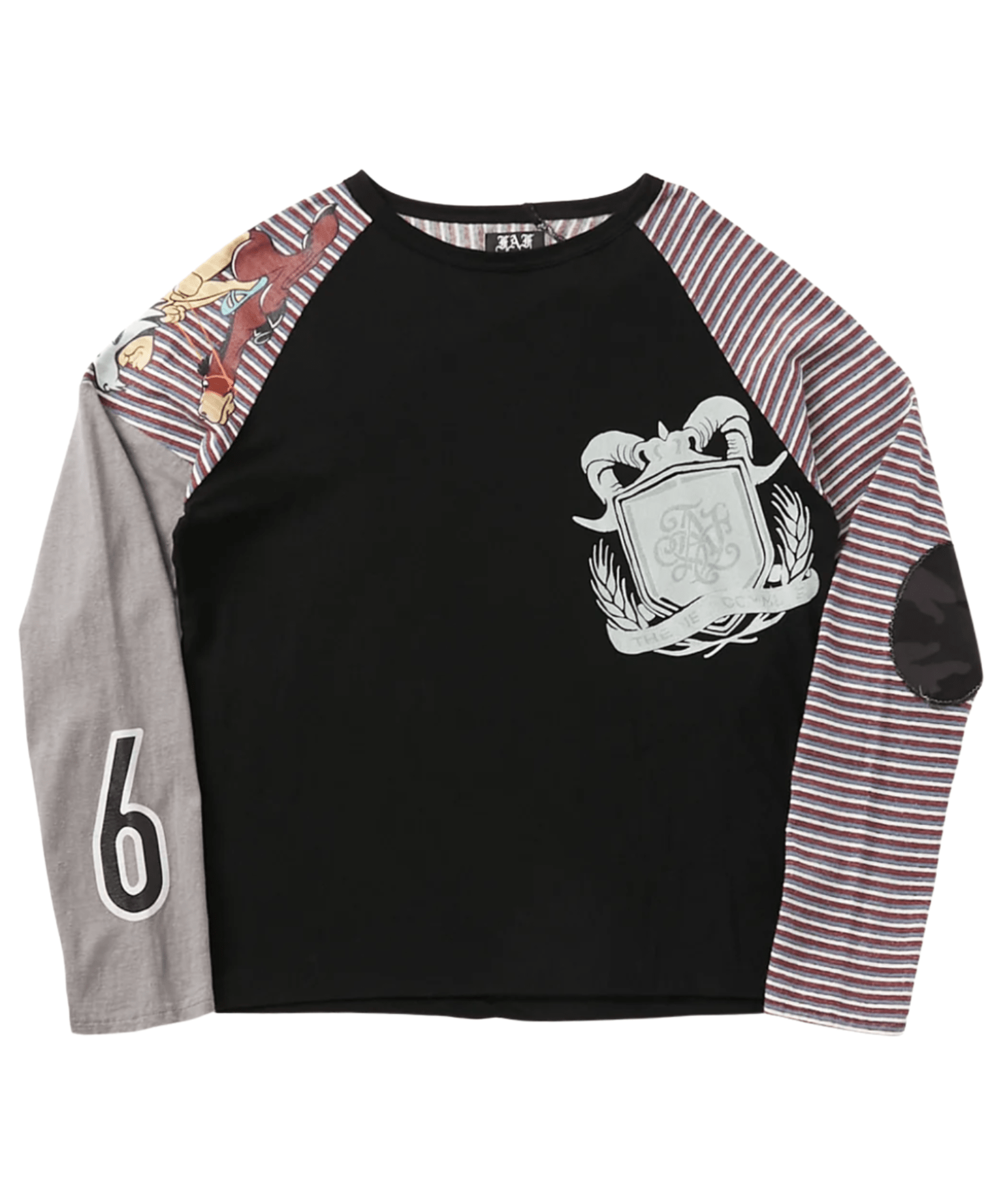 Stripe Raglan Black - LIKELIHOOD