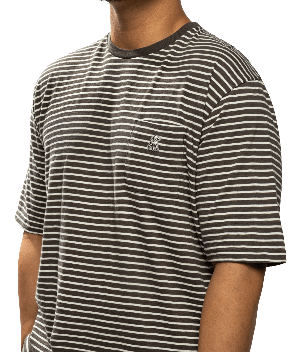 Striped T-shirt Grey Border - LIKELIHOOD