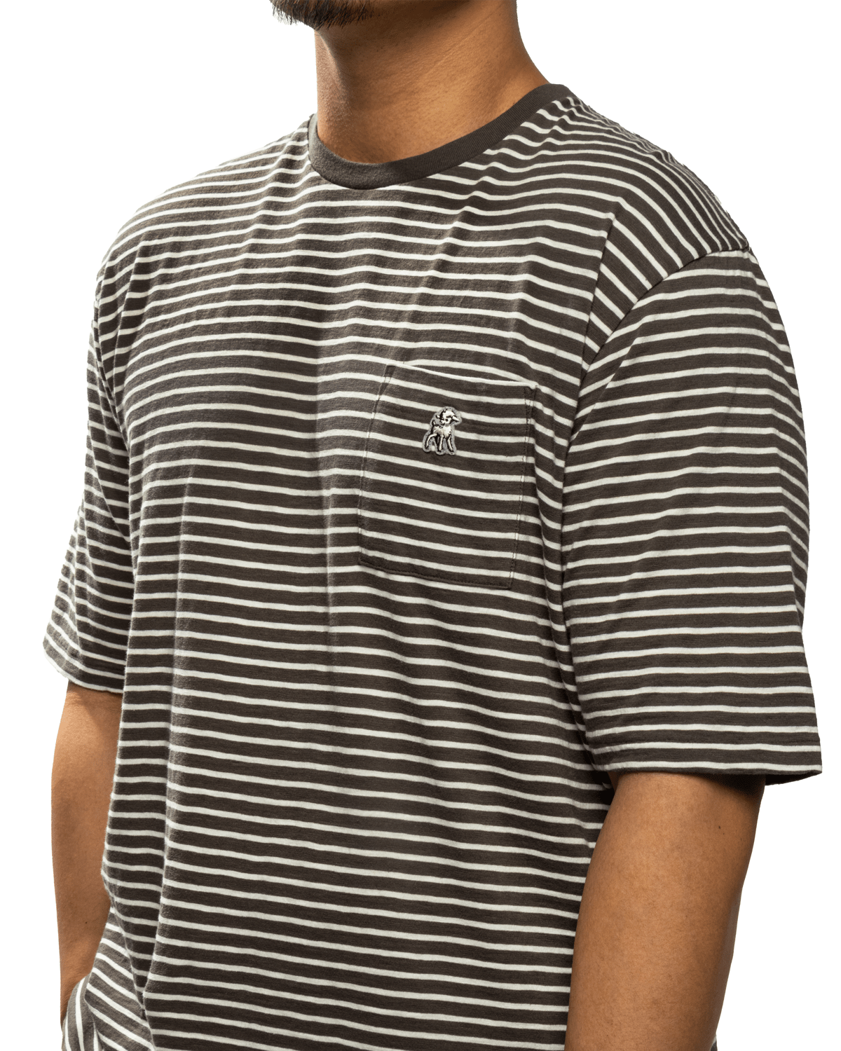 Striped T-shirt Grey Border - LIKELIHOOD