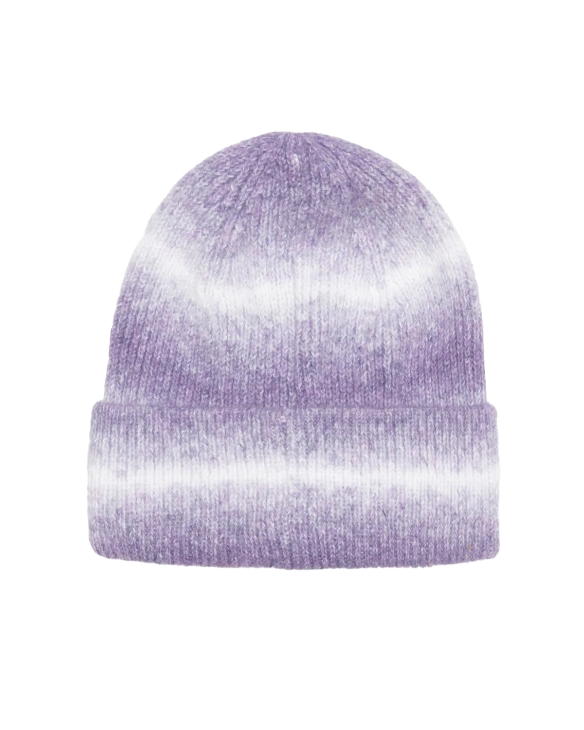 Cuff Basic Striped Beanie Purple