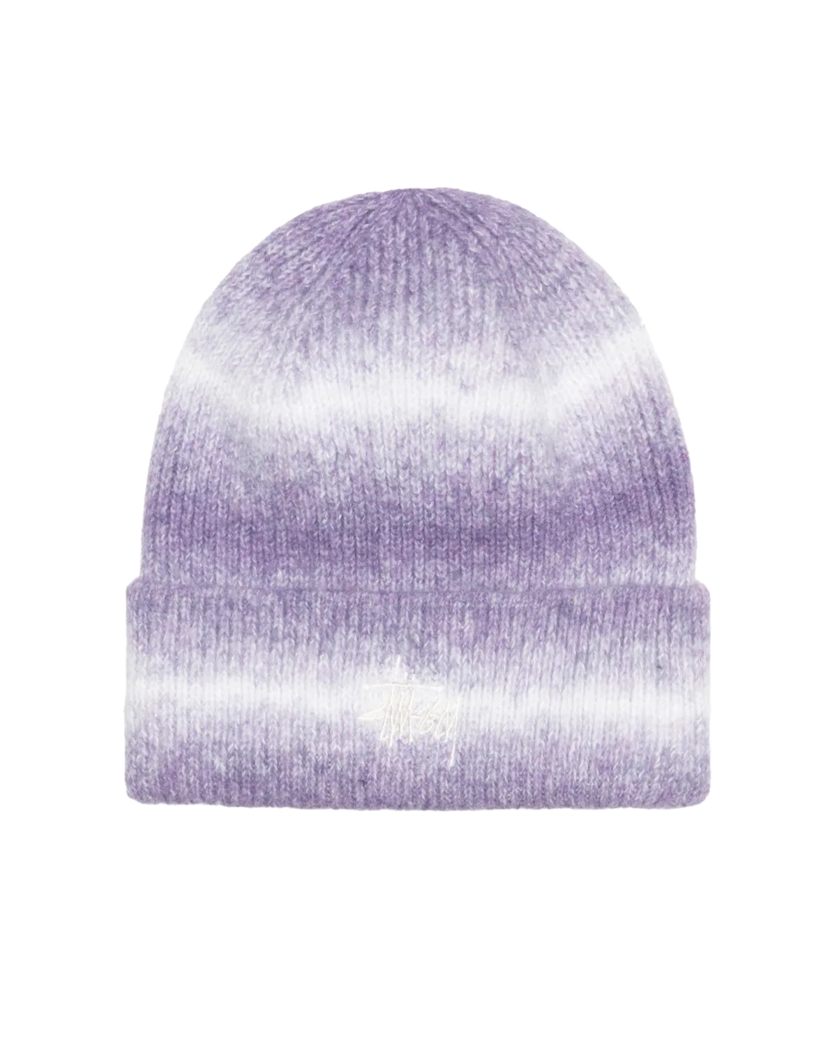 Cuff Basic Striped Beanie Purple