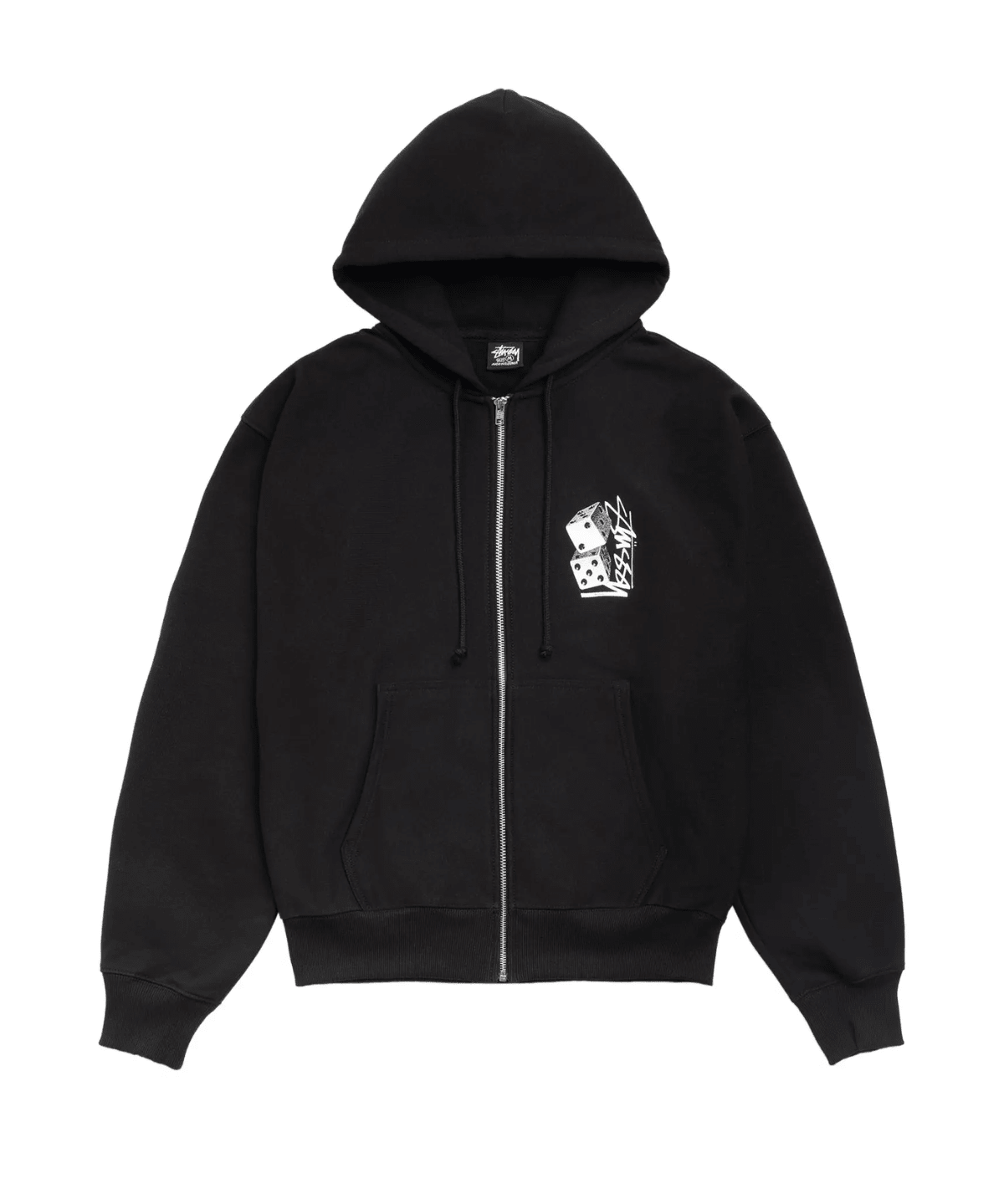 Tall Dice Zip Hoodie Black - LIKELIHOOD