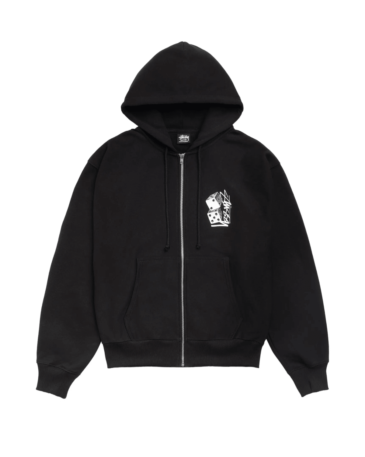 Tall Dice Zip Hoodie Black - LIKELIHOOD