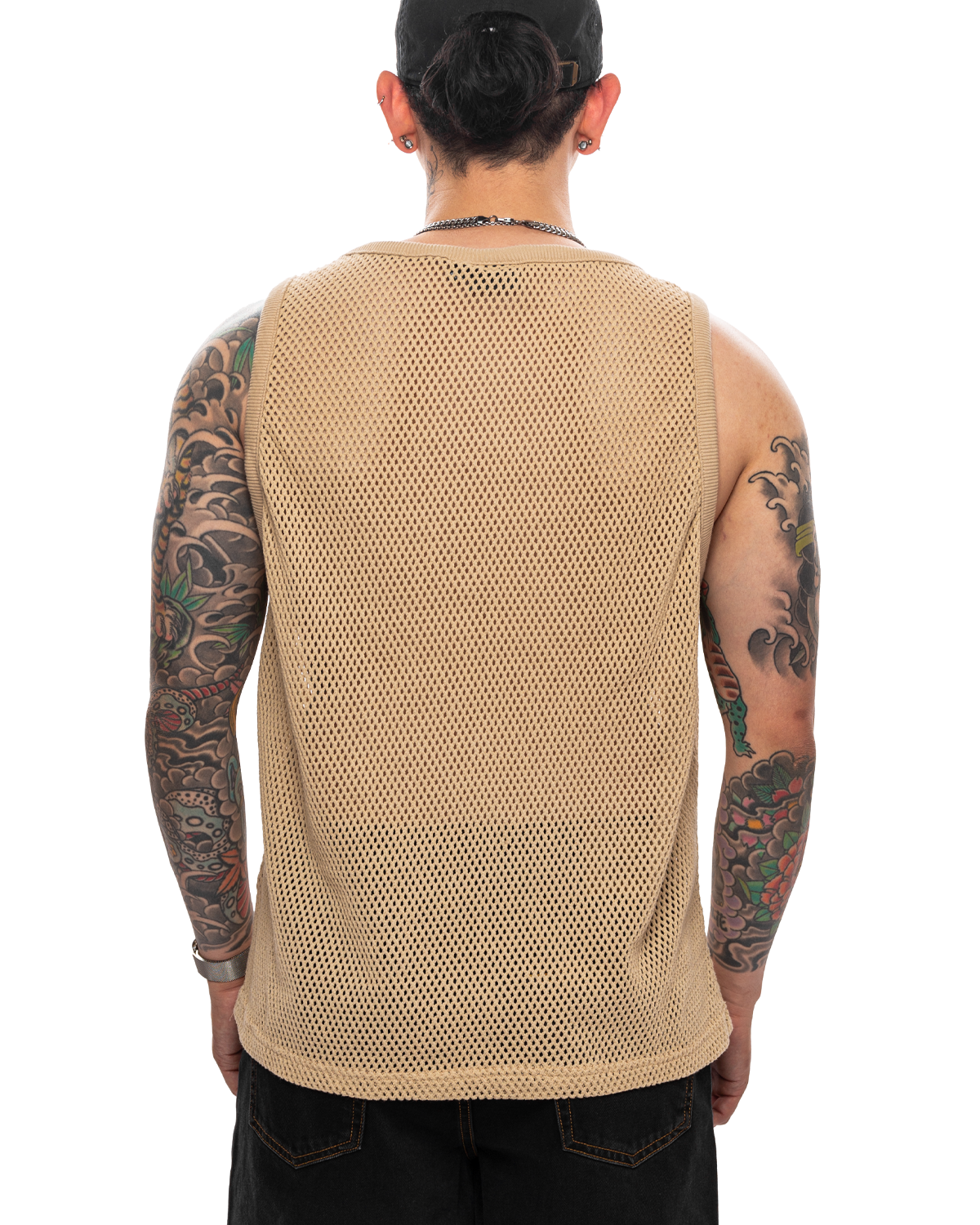 Cotton Big Mesh Tank 'Natural'