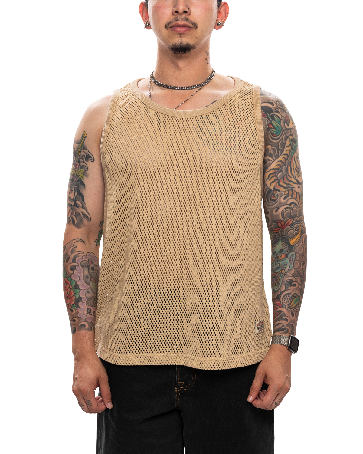 Cotton Big Mesh Tank 'Natural'