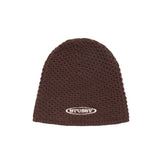 Textured Knit Skullcap Brown - LIKELIHOOD