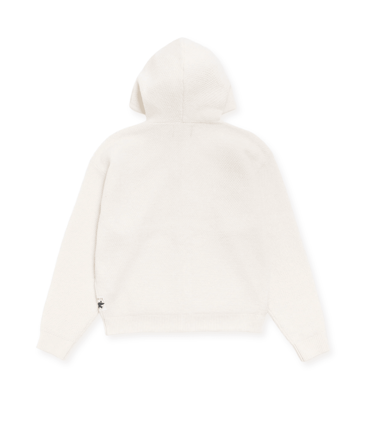 Textured Zip Hooded Sweater Bone - LIKELIHOOD