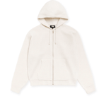Textured Zip Hooded Sweater Bone - LIKELIHOOD