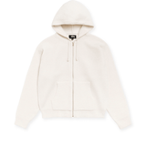 Textured Zip Hooded Sweater Bone - LIKELIHOOD
