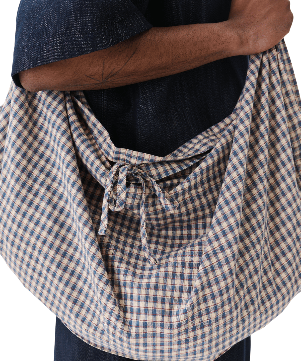 Three - way Checkered Bag Blue - LIKELIHOOD
