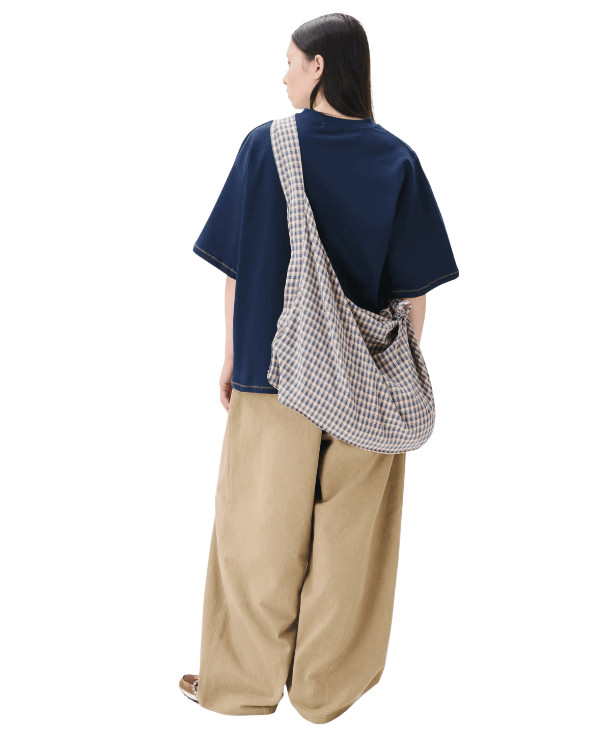 Three - way Checkered Bag Blue - LIKELIHOOD