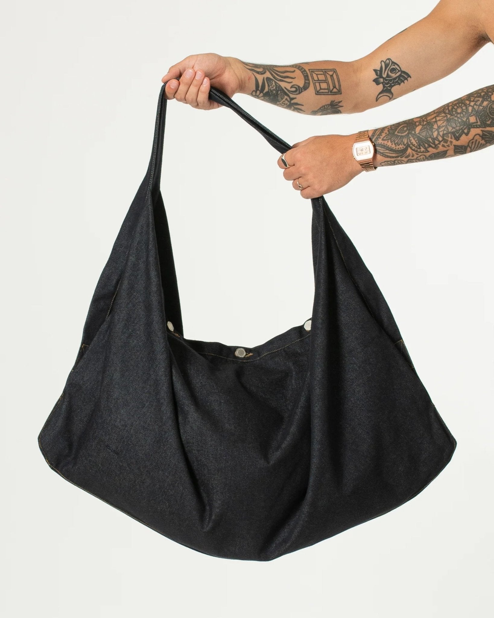 Three-Way Raw Denim Bag Indigo - LIKELIHOOD