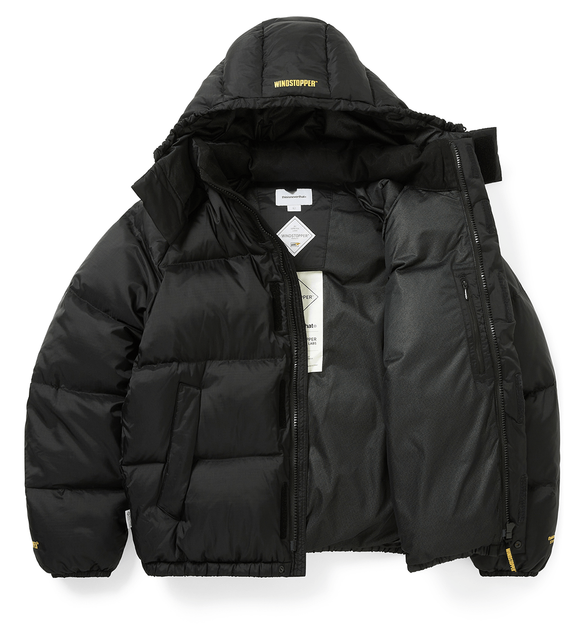 TNT x GORE - TEX Windstopper Puffer Down Jacket Black - LIKELIHOOD