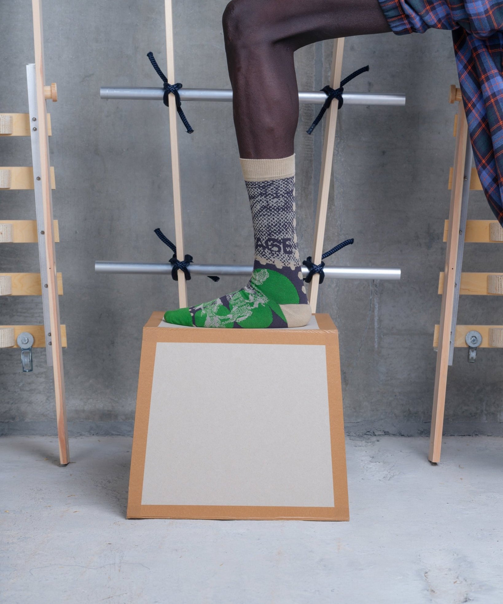 Tower Sock Postage Green Dots - LIKELIHOOD