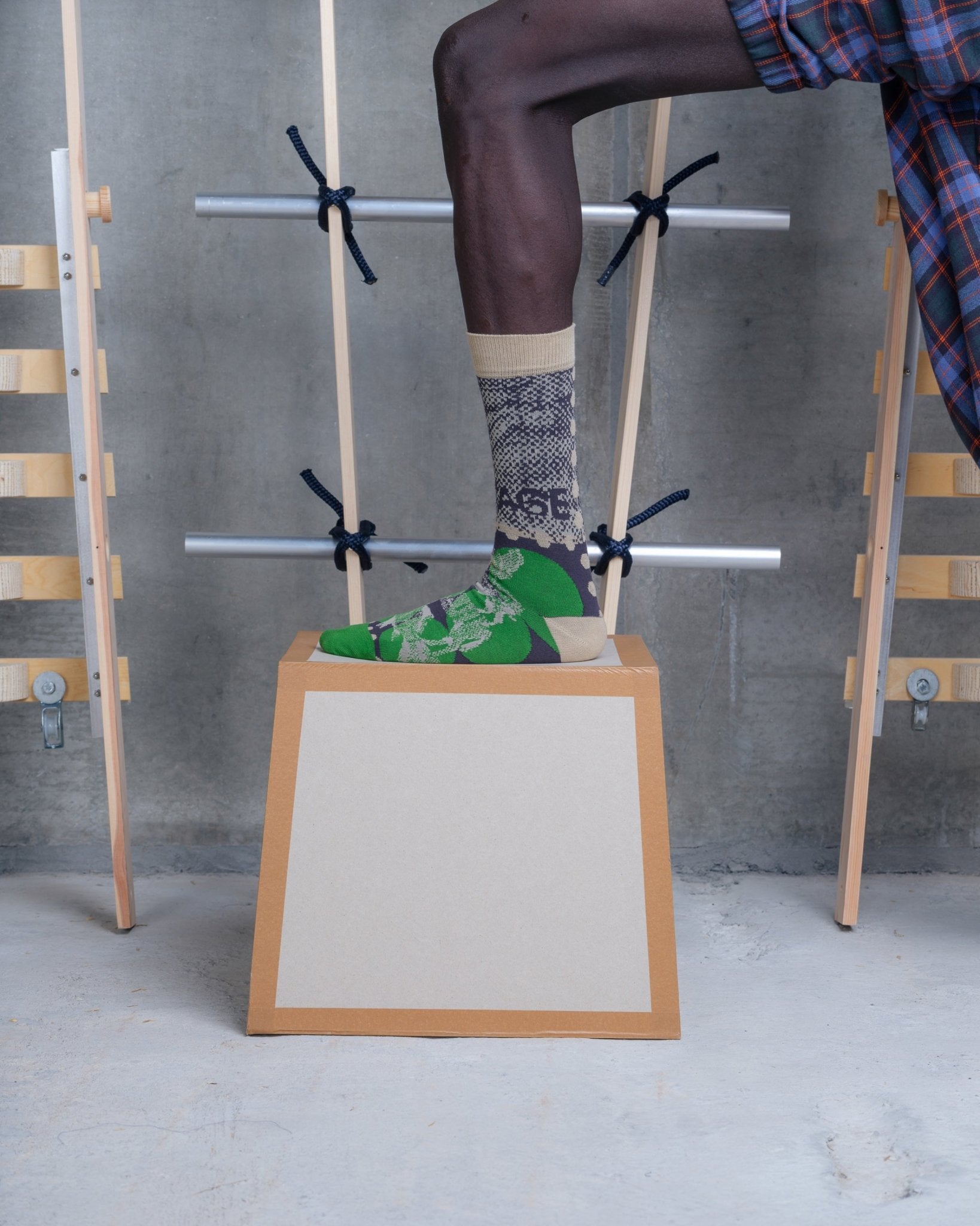 Tower Sock Postage Green Dots - LIKELIHOOD
