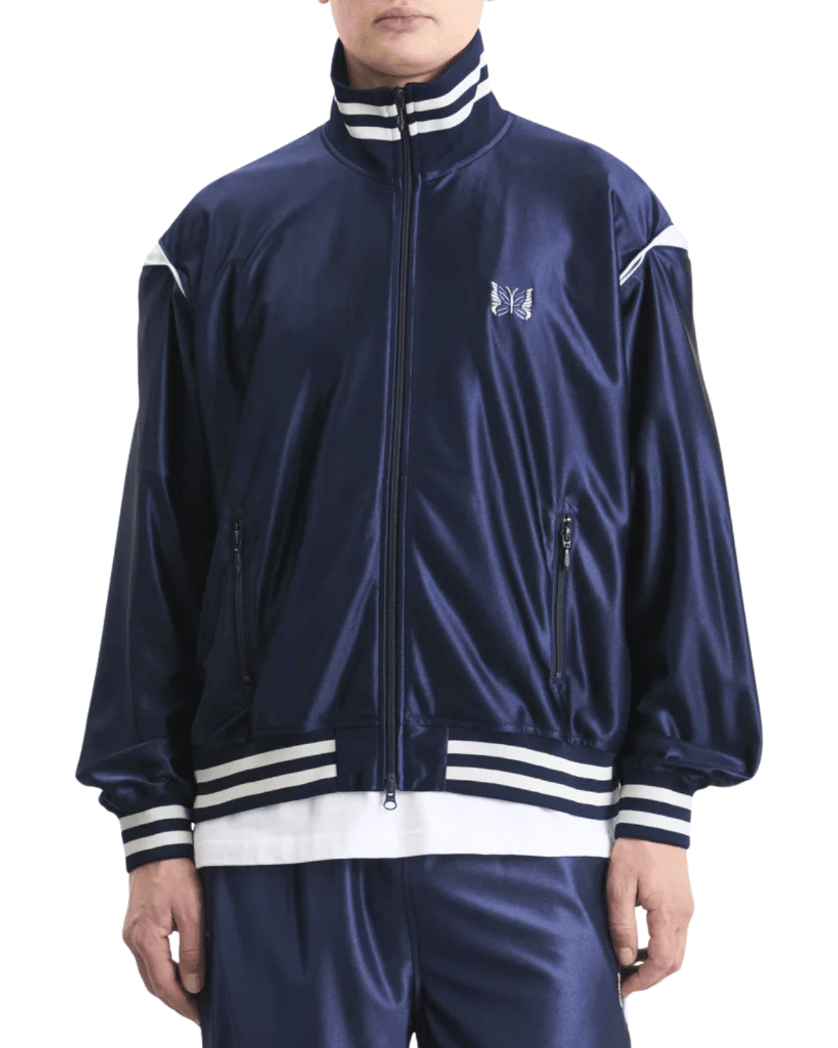 Track Jacket - Tricot Sateen Navy - LIKELIHOOD