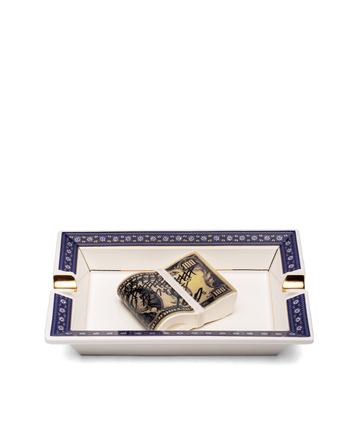 Square Incense Tray Navy