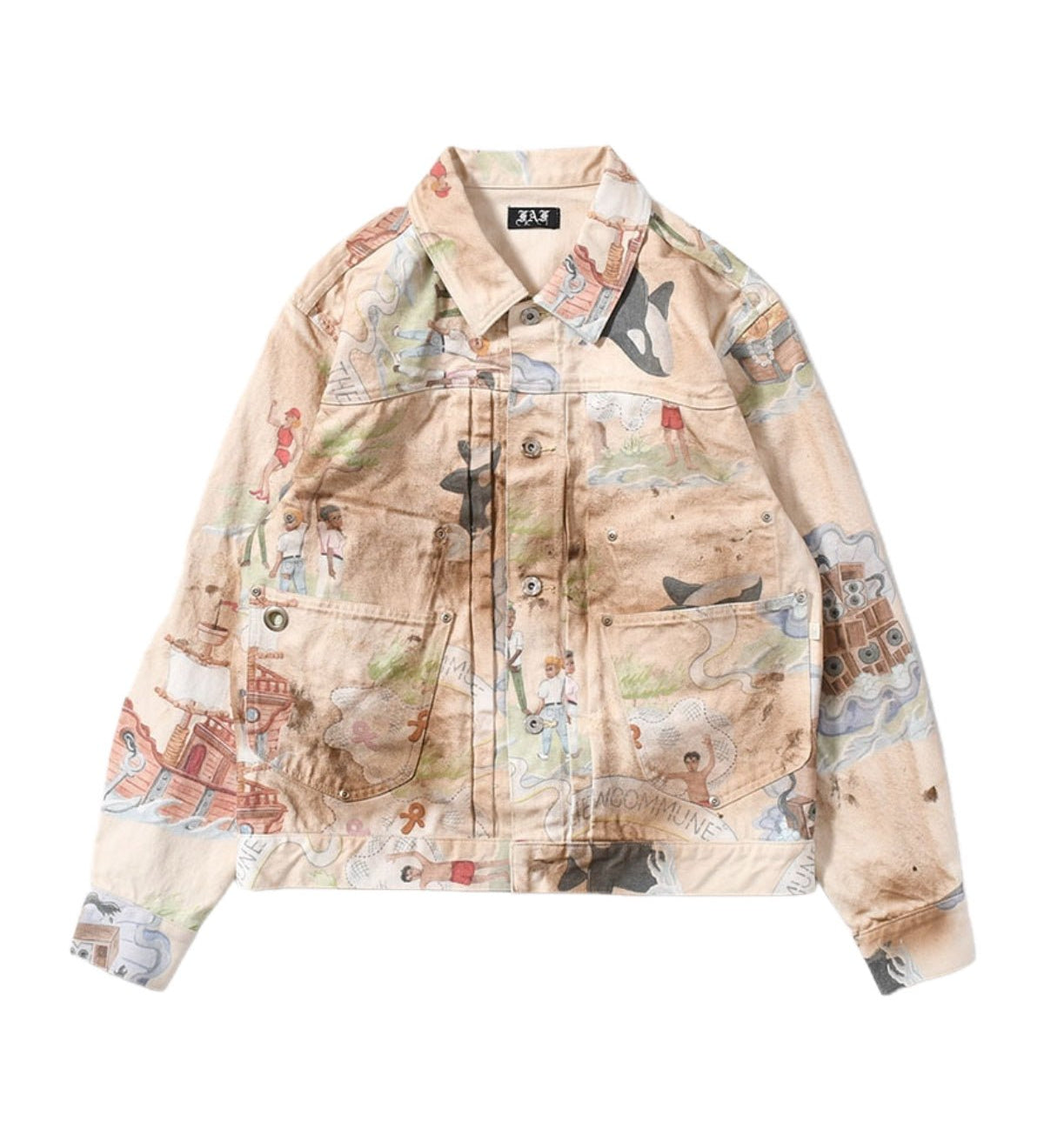 Type 2.5 Dirt Denim Jacket Print Island - LIKELIHOOD