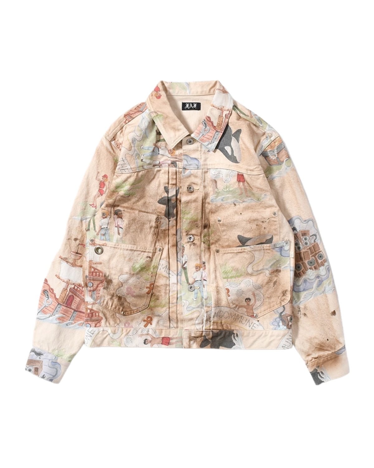 Type 2.5 Dirt Denim Jacket Print Island - LIKELIHOOD