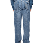 Upcycled Double Knee Pant Blue Denim - LIKELIHOOD