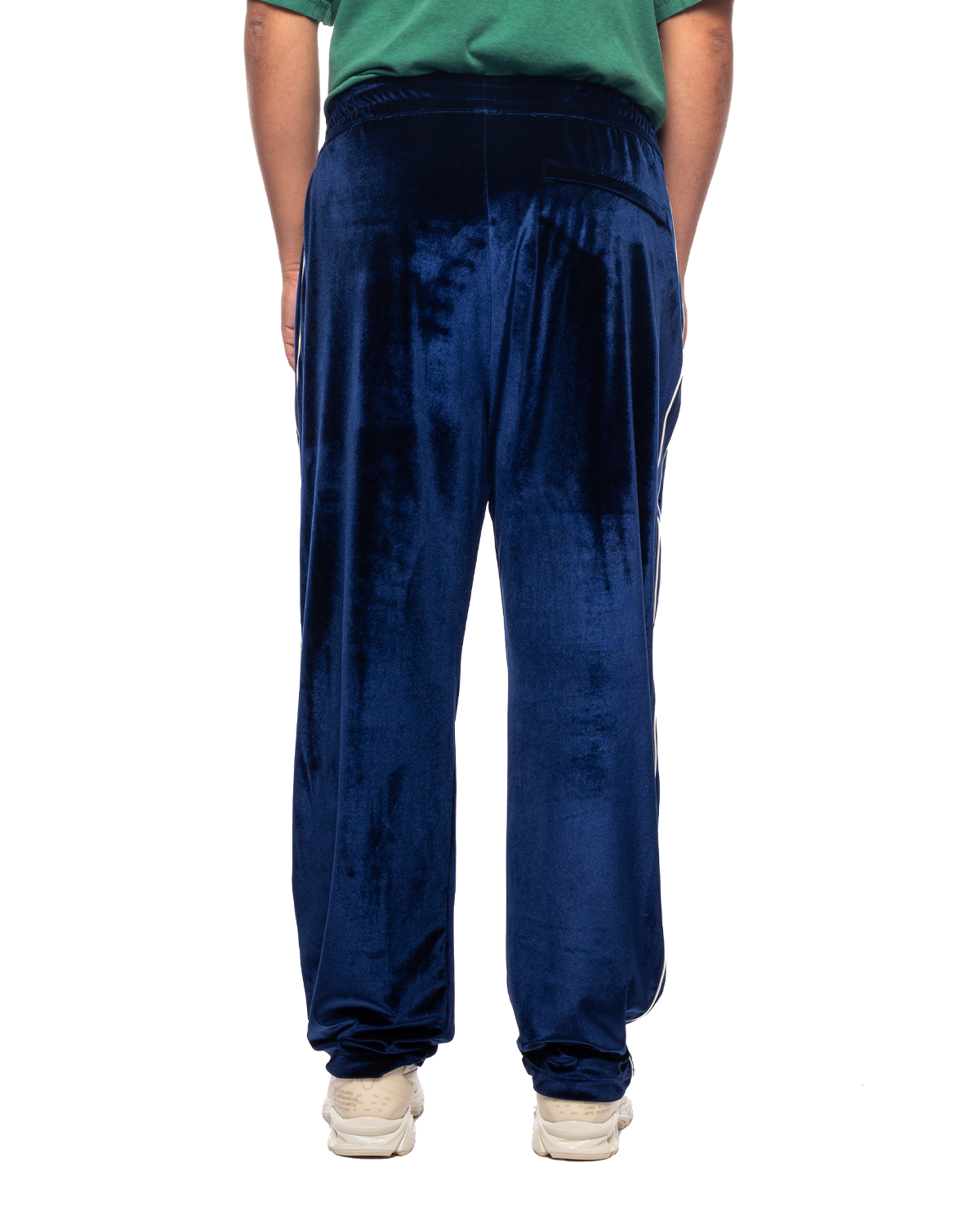 Star "A" Embroidered Velour Track Pant Navy