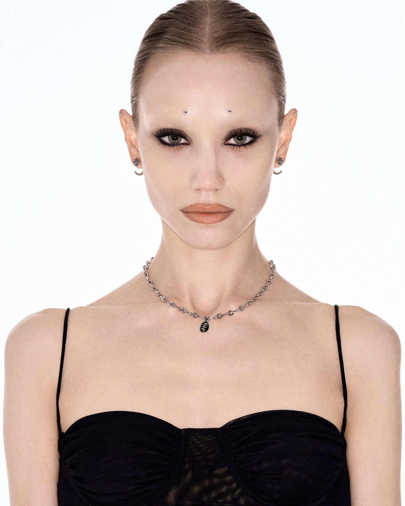 Vertebra Shard Necklace Black - LIKELIHOOD