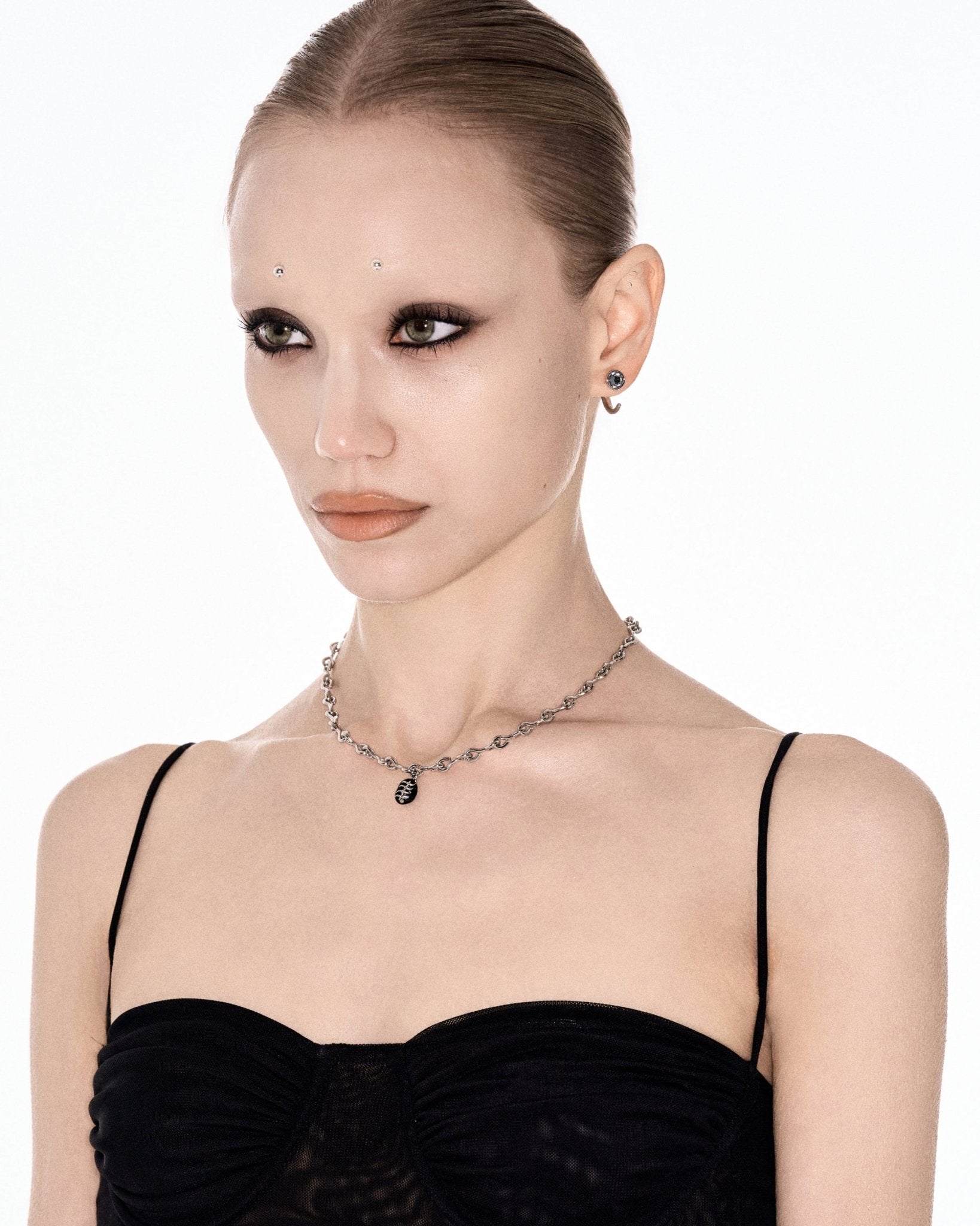 Vertebra Shard Necklace Black - LIKELIHOOD