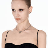 Vertebra Shard Necklace Black