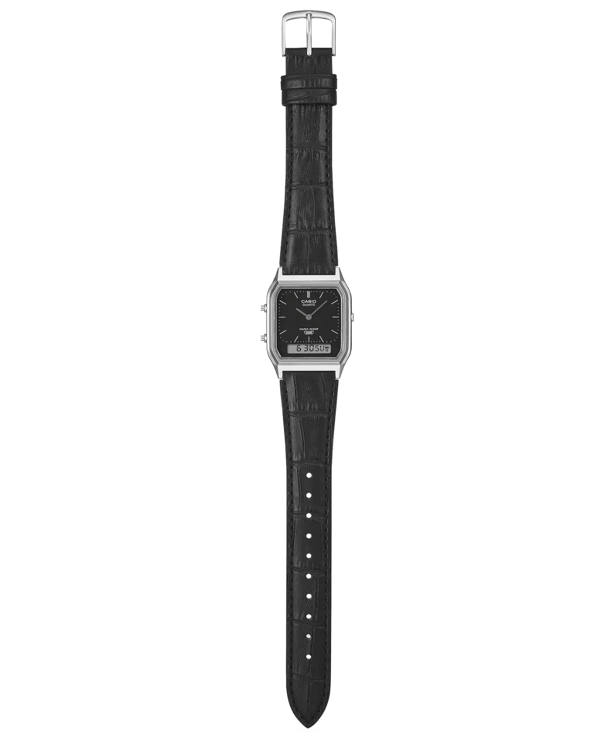 Vintage Black Leather Watch AQ230EL-1A - LIKELIHOOD