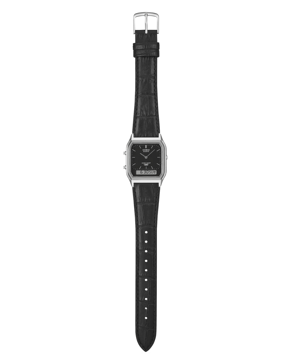 Vintage Black Leather Watch AQ230EL-1A - LIKELIHOOD