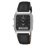 Vintage Black Leather Watch AQ230EL-1A - LIKELIHOOD