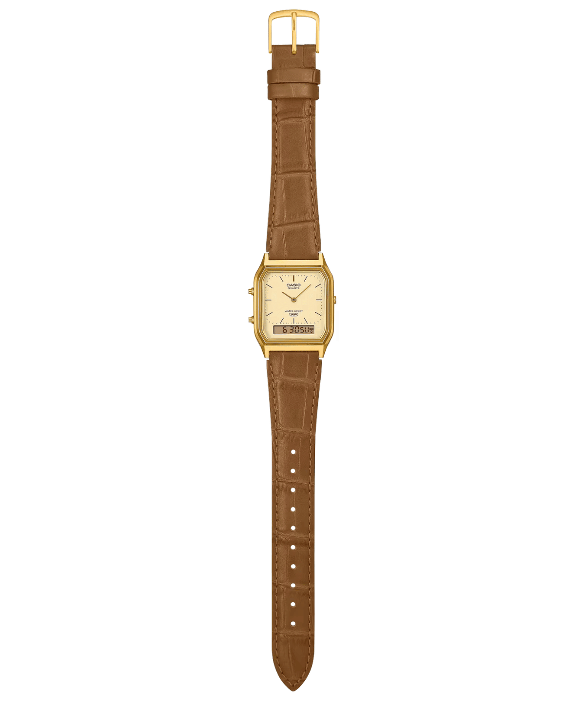 Vintage Gold Leather Watch AQ230EGL-9A - LIKELIHOOD