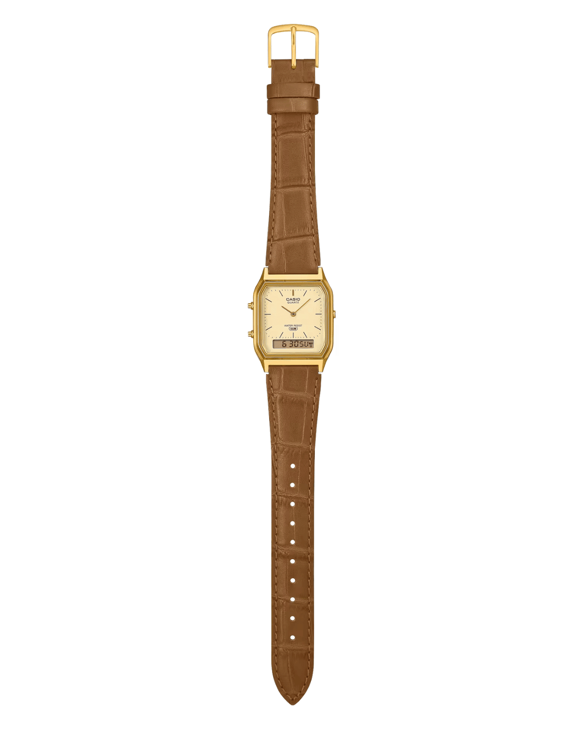 Vintage Gold Leather Watch AQ230EGL-9A - LIKELIHOOD