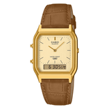 Vintage Gold Leather Watch AQ230EGL-9A - LIKELIHOOD