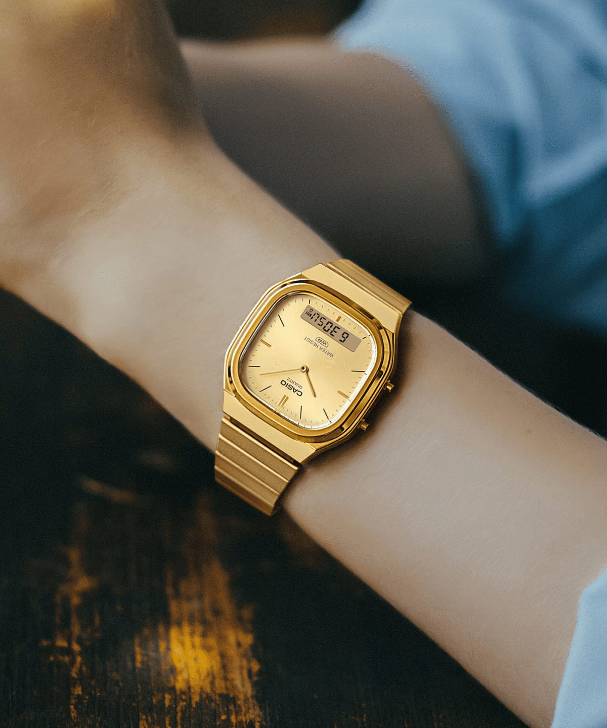 Vintage Gold Stainless Steel Watch AQ240EG-9A - LIKELIHOOD