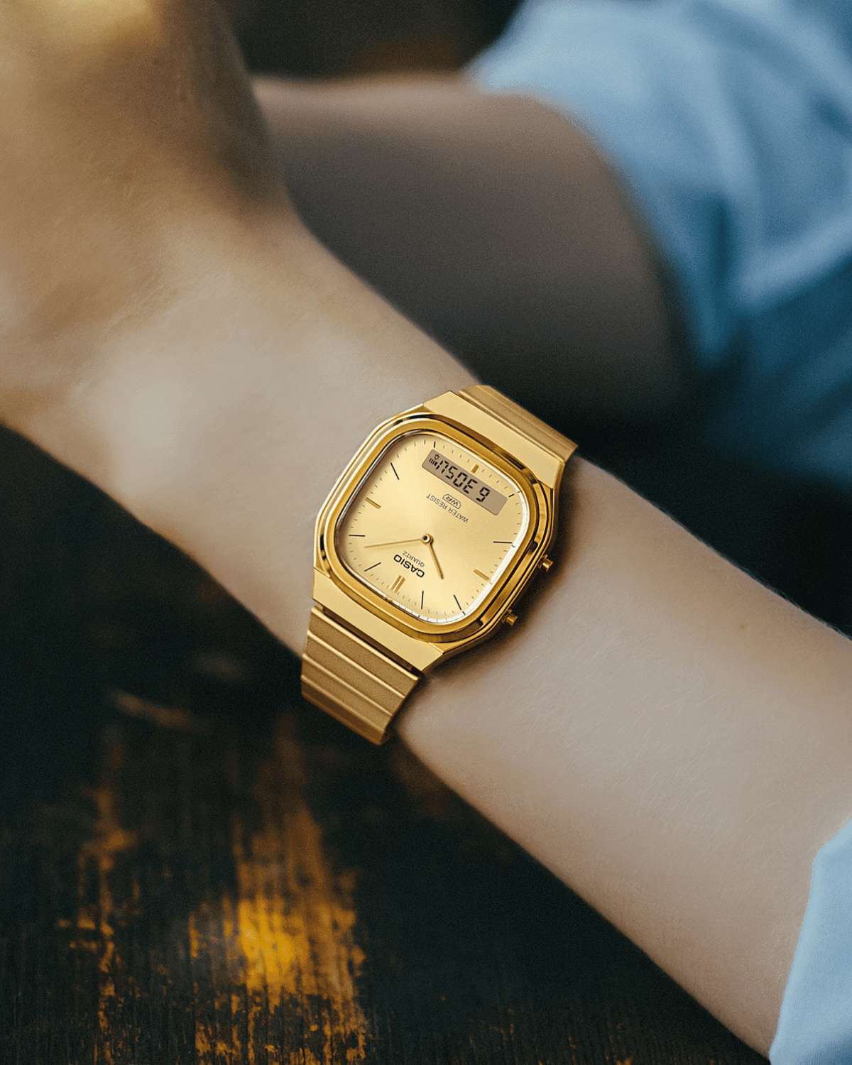 Vintage Gold Stainless Steel Watch AQ240EG-9A - LIKELIHOOD