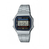 Vintage Silver and Black Metal Watch A168WA-1Q - LIKELIHOOD