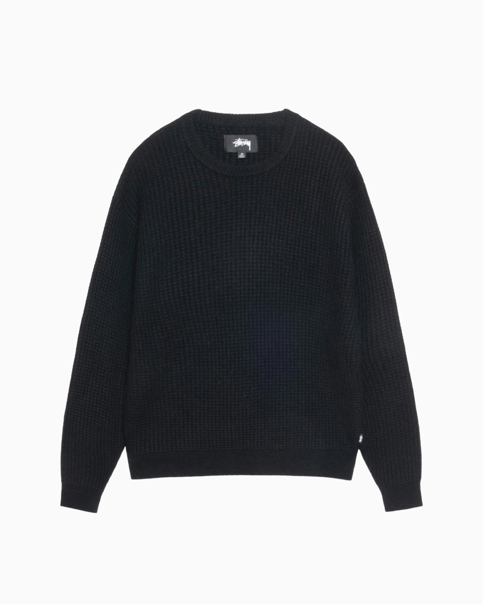 Waffle Cashmere Sweater Black - LIKELIHOOD