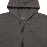 Waffle Lined Zip Up Hoodie Charcoal - LIKELIHOOD