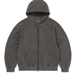 Waffle Lined Zip Up Hoodie Charcoal - LIKELIHOOD