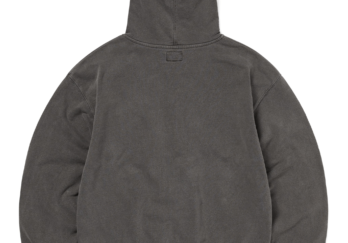 Waffle Lined Zip Up Hoodie Charcoal - LIKELIHOOD