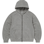 Waffle Lined Zip Up Hoodie Dark Grey - LIKELIHOOD
