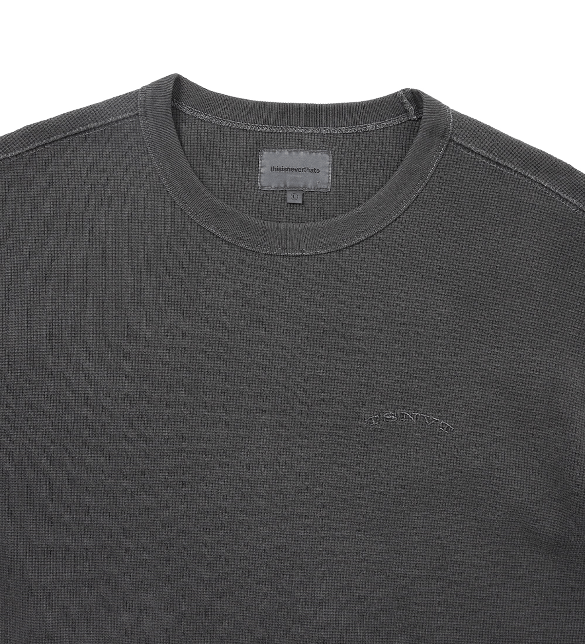 Waffle L/S Tee Charcoal - LIKELIHOOD