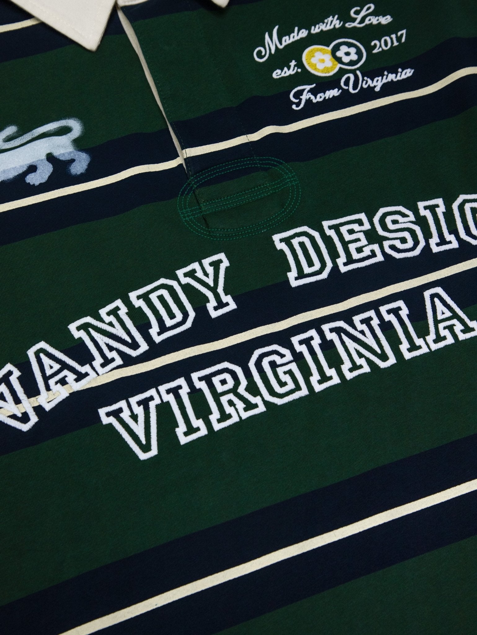Washed Striped Rugby Green - LIKELIHOOD