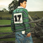 Washed Striped Rugby Green - LIKELIHOOD