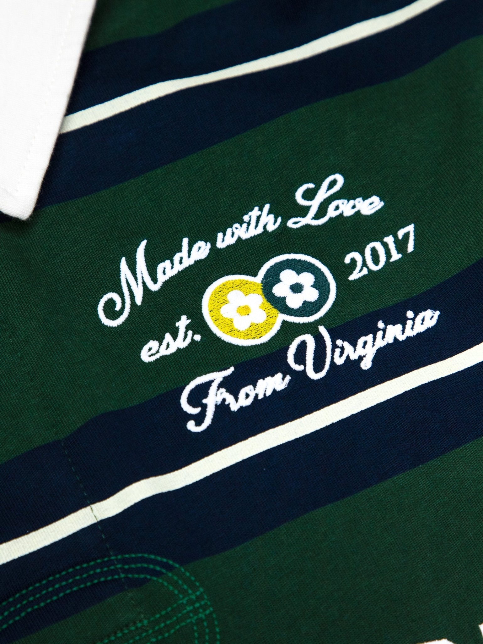 Washed Striped Rugby Green - LIKELIHOOD
