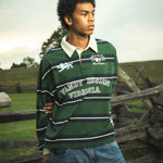 Washed Striped Rugby Green - LIKELIHOOD