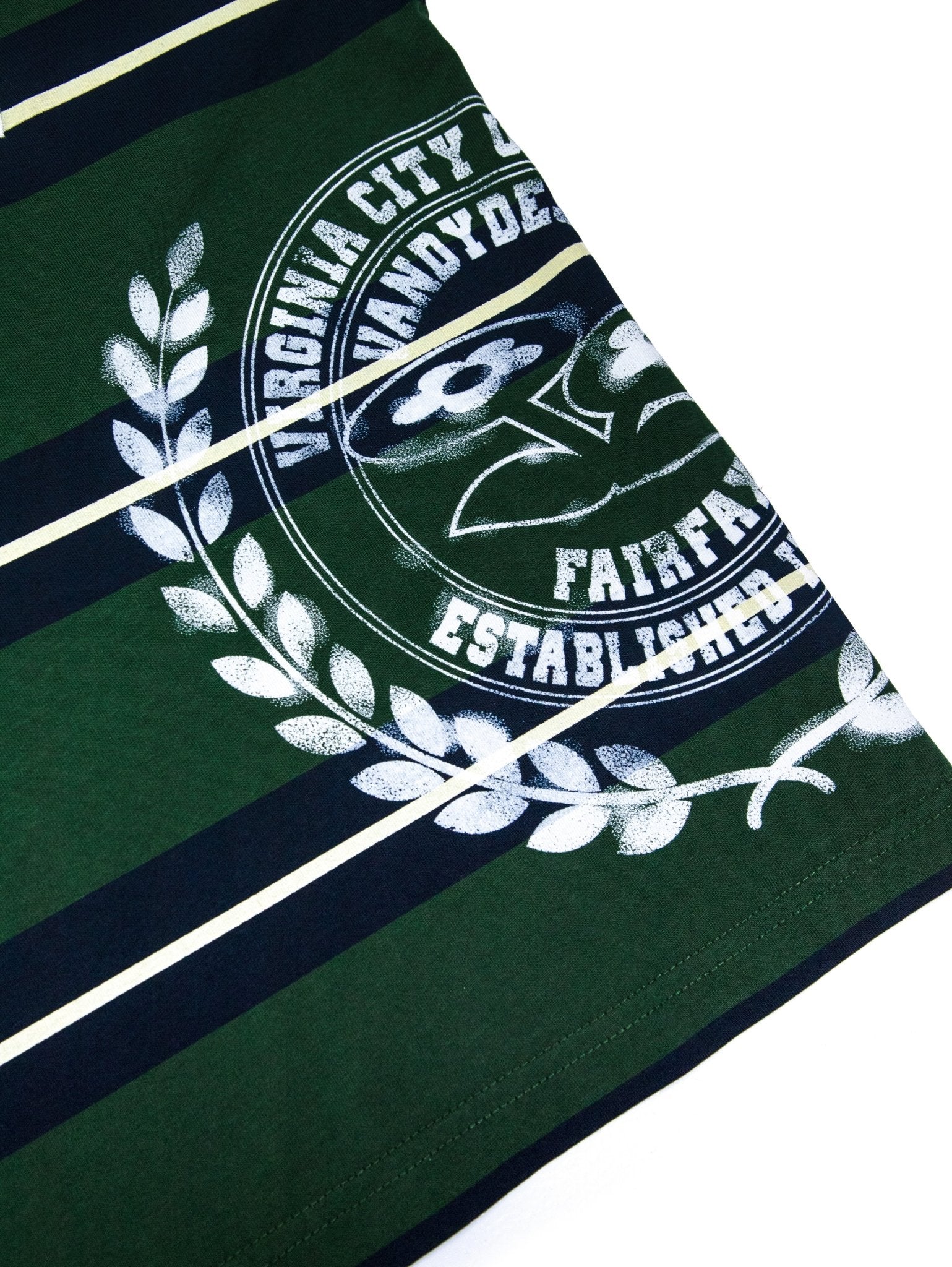 Washed Striped Rugby Green - LIKELIHOOD
