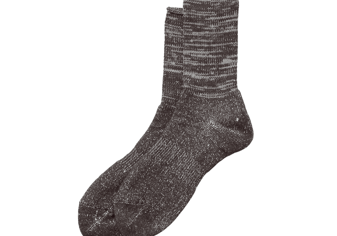 Washi Pile Crew Socks Charcoal - LIKELIHOOD