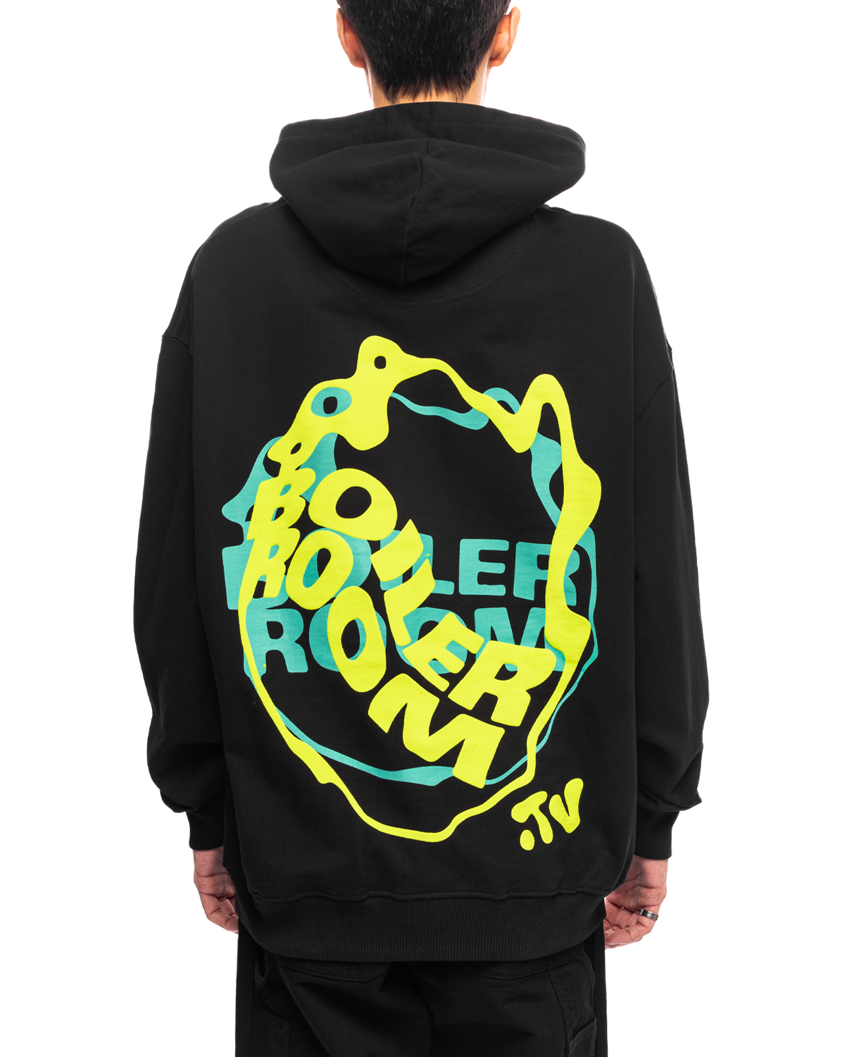 Boiler Room Waved Logo Hoodie Black
